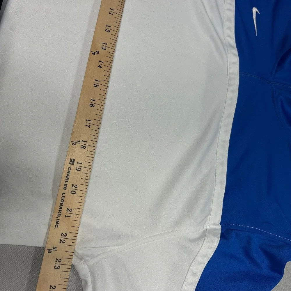 Nike Team Quarter Zip Pullover‎ Mens L Blue White Athleisure Gorpcore